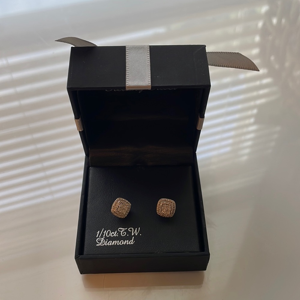Real earrings with original box